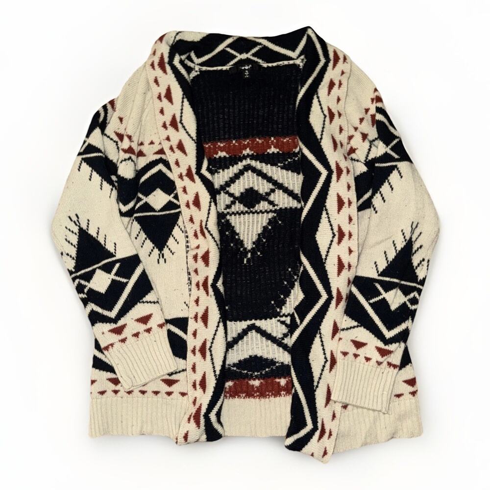Women’s Papaya Shaw Collard Aztec Print Cardigan Medium